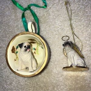 Pug ornaments and figurine